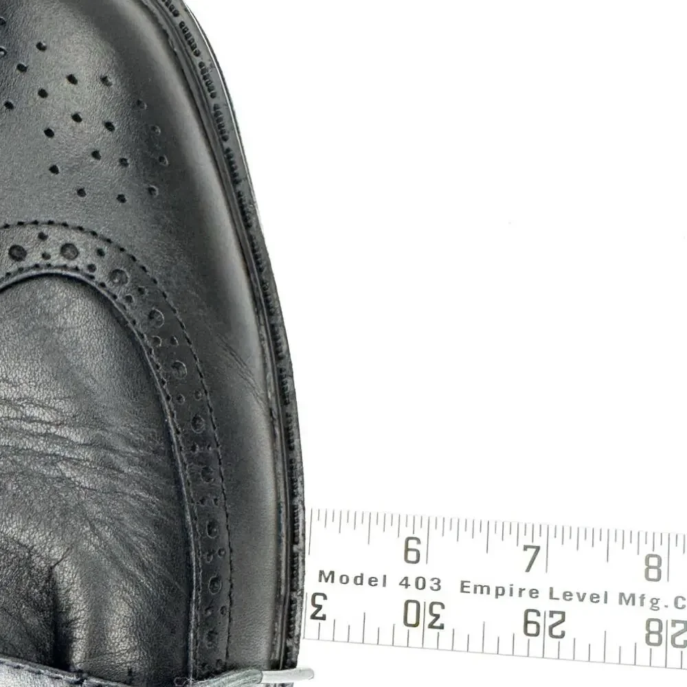 Dr. Comfort Wing Black Leather Oxford Lace Up Dress Shoes Sz 12W Comfort Classic